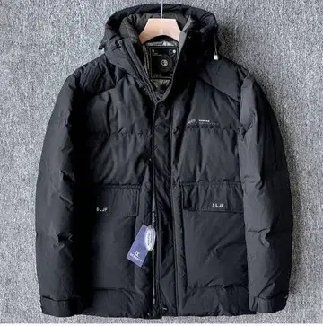 새상품 DCKMANY 다운 자켓 후드 부착 블랙 L 8 0% OFF