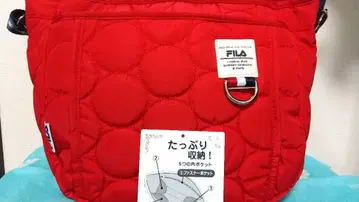 [ 미사용 새상품 ] FILA 퀼팅 숄더백 레드