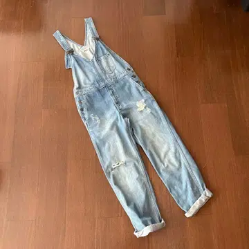 [ 새상품급 ] RHC 론 헤르만 오버롤 데님 데미지 가공 XS