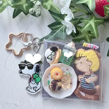 가챠 파우치 스누피 & 라이너스 간식 타임