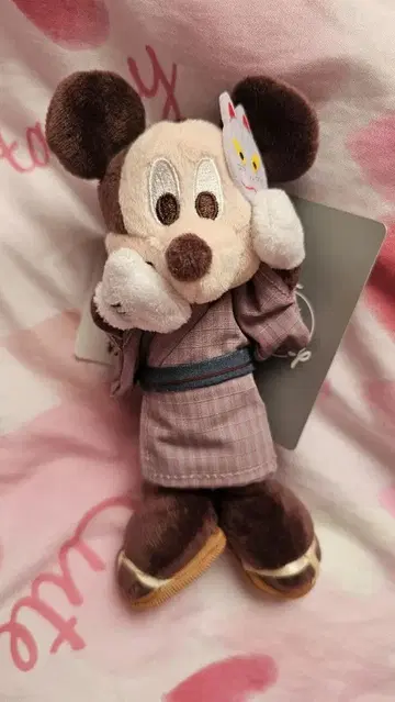 미키 유카타 봉제 인형 키링