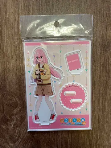 유루캠 각가미가하라 TSUTAYA 아크릴 스탠드 캔뱃지 3개 세트