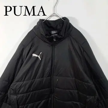 PUMA 블랙 다운 자켓 패디드 자켓 L