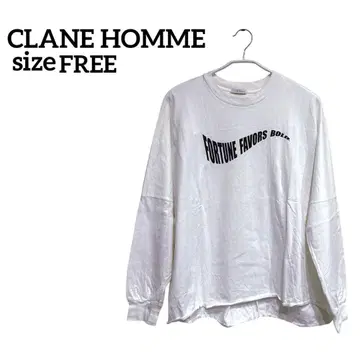 CLANE HOMME [ FREE ] 긴팔 T셔츠 화이트