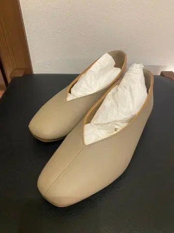 레시피 recipe 스퀘어토 펌프스 가죽 슬립온 플랫 V컷