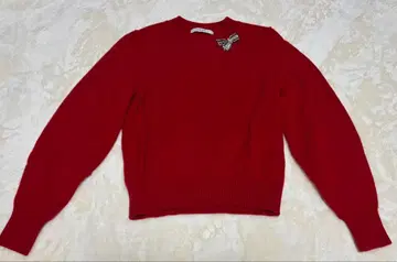 ANAYI 울 캐시미어 리본 비쥬 풀오버