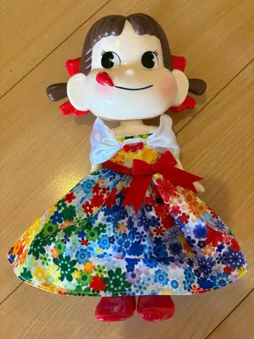 페코짱 꽃무늬 드레스 캐릭터 인형