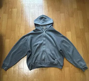 러셀 그레이 풀 집업 후드 부착 후드티