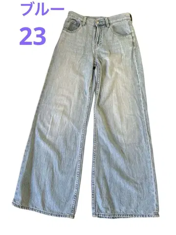 [인기 블루] UNIQLO 유니클로 드레이프 와이드 플레어 청바지 23