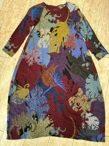 요건 레일 긴팔 롱 원피스