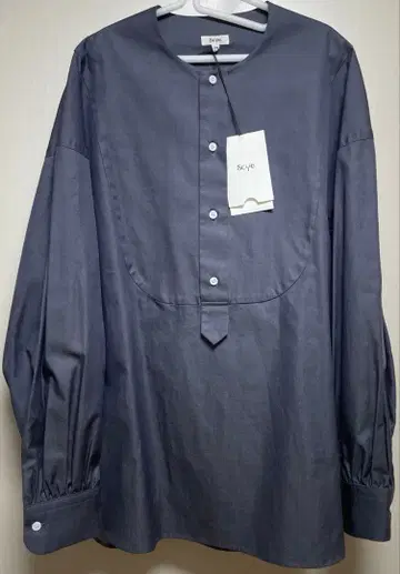 [ 새상품 ] scye 사이 노카라 블라우스 부잠 셔츠 벌룬 슬리브