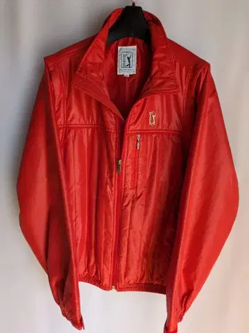 PGA TOUR 남성용 자켓 M 레드 (어깨에서 분리 가능한 소매 타입)