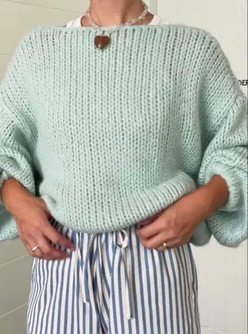 ayakawasaki 마쉬멜로우 니트 민트 그린