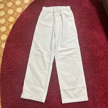 [무인양품] 스트레치 코듀로이 이지 스트레이트 팬츠 여성 S 아이보리