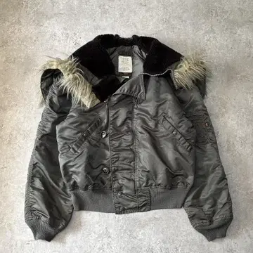 USA제 90s ALPHA 알파 N-2B 플라이트 자켓 L 카키