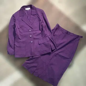 7LA1 셋업 수트 상하의 세트 스커트 퍼플 여성용 구제 의류