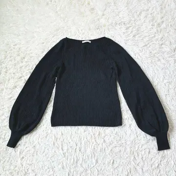 plage 플라주 립 니트 스웨터 코튼울