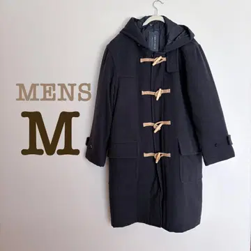 새상품 남성용 더플 코트 블랙 후드 부착 방한 소재 안감 부착 M 사이즈