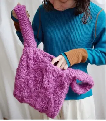 레논피트 슬라브 아란 니트 백