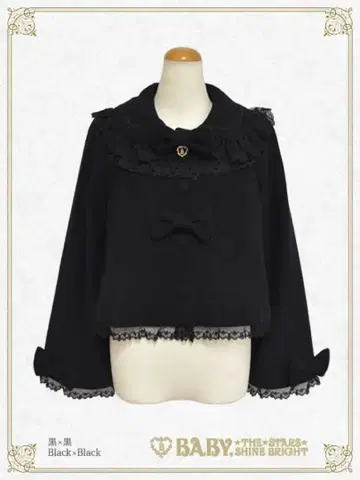 BABY THE STARS 쿠먀짱의 클라라 숏코트 블랙x블랙