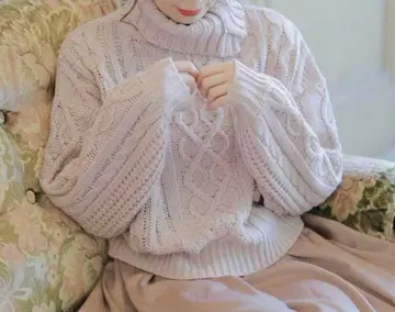 아림  터틀넥 니트 다크 핑크