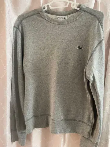 LACOSTE 그레이 크루넥 트레이닝복