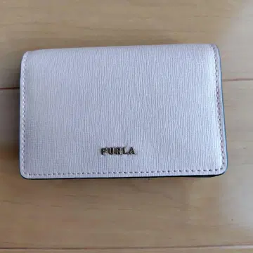 FURLA 핑크 가죽 명함지갑