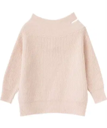 코코딜 오프숄더 니트 미니 원피스 핑크