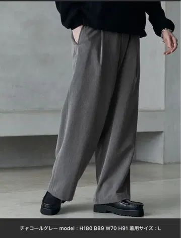 TR 스트레치 턱 와이드 슬랙스 팬츠