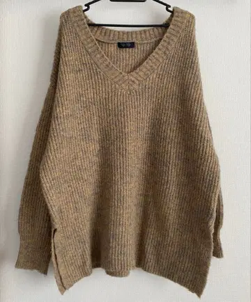 팁탑 오버 사이즈 니트 V넥 F