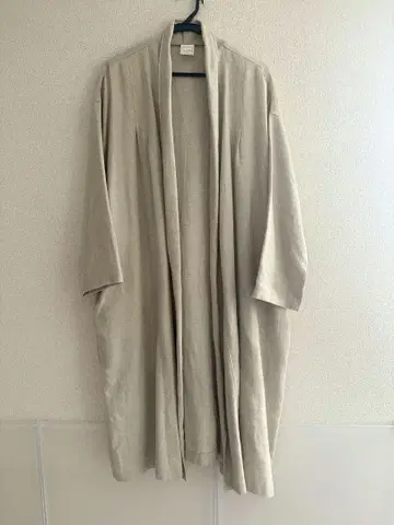 nofl 롱 린넨 울 겉옷 가디건 베이지 일본제