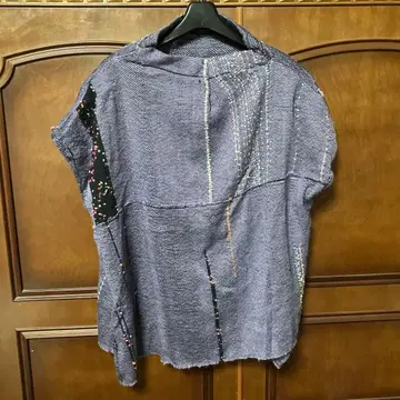 세상에 하나뿐인 사오리 직조 미사용 새상품 튜닉 수직 핸드메이드