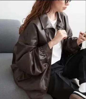 discoat 빈티지 PU 가죽 자켓