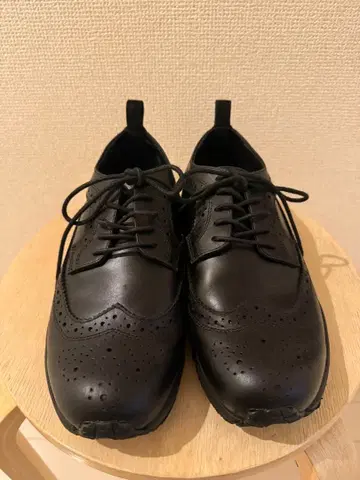 새상품급 ORPHIC 천연 가죽 스니커즈 윙 칩 블랙