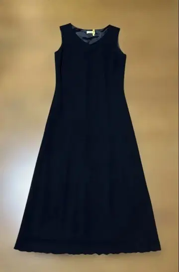 블랙 슬리브리스 롱 원피스 M 사이즈