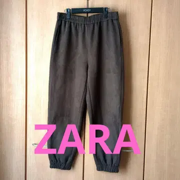 ZARA 스웨이드 느낌 브라운 조거 팬츠 빅 사이즈