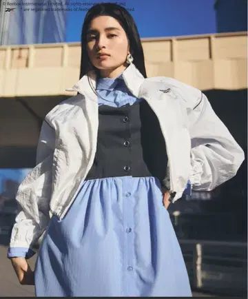 미사용 Reebok 화이트 콜라보 자켓 F