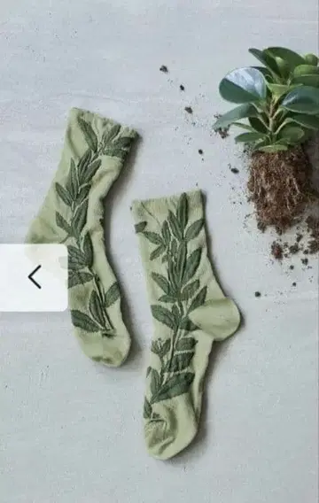 el:ment x Yuko Yamamoto 실크 양말 로럴, 멀버리 리프