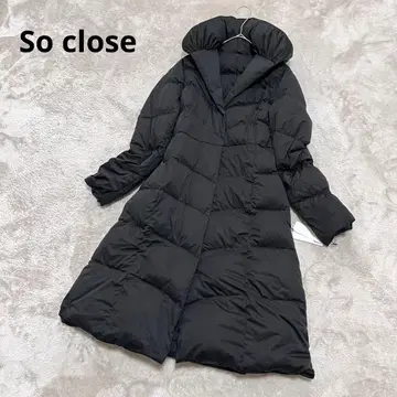 새상품 So close 디노스 다운 코트 롱 블랙 A라인