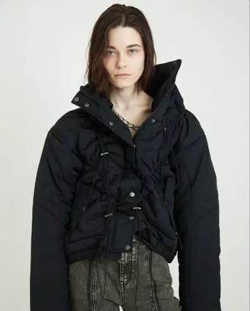[ VIAVANDA ] DRAWSTRINGS PADDING JACKET