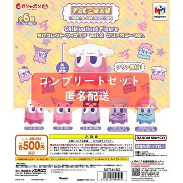 팩맨 산리오 캐릭터즈 치비 콜렉트 피규어 vol.2 클리어 컬러