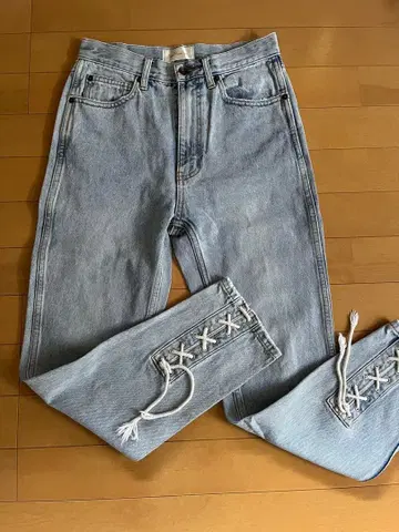 Sea Room lynn 라이트 블루 데님 레이스업 팬츠 24인치