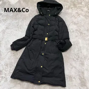 새상품급 맥스앤코 2way 다운 코트 벨트 포함 블랙 롱
