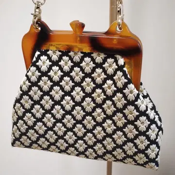 Casselini 꽃무늬 자카드 숄더백