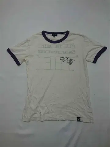 폴 스미스 밴드 프린트 T셔츠 M 사이즈 화이트 계열