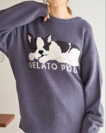 새상품 젤라또피케 프렌치 불독 룸웨어 네이비