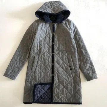 라벤햄 x 쉽스 별주 퀼팅 코트 영국제 울 캐시미어 후드