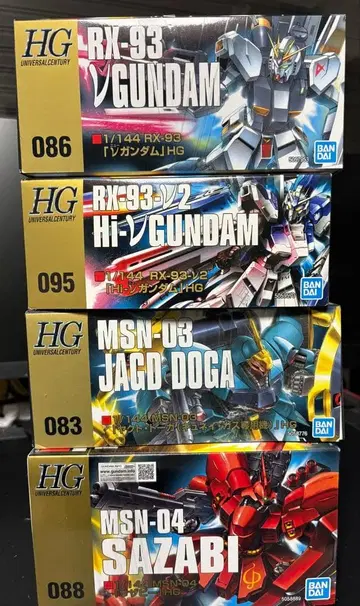 HG 역습의 샤아 건담 프라모델 4체 세트