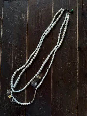 미사용 새상품 joujou 액세서리 빈티지 펄 목걸이 롱