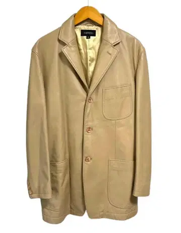 K IMPRESI(이세탄) 가죽 테일러드 자켓 베이지 M